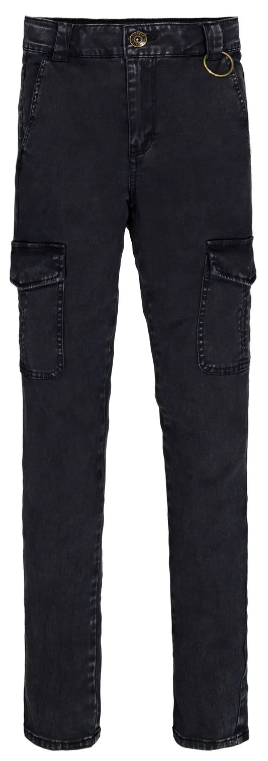 Schwarze Hose im Cargo-Look