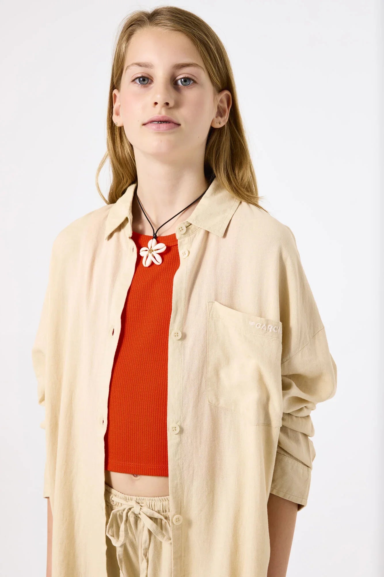 Garcia Beigefarbene Bluse
