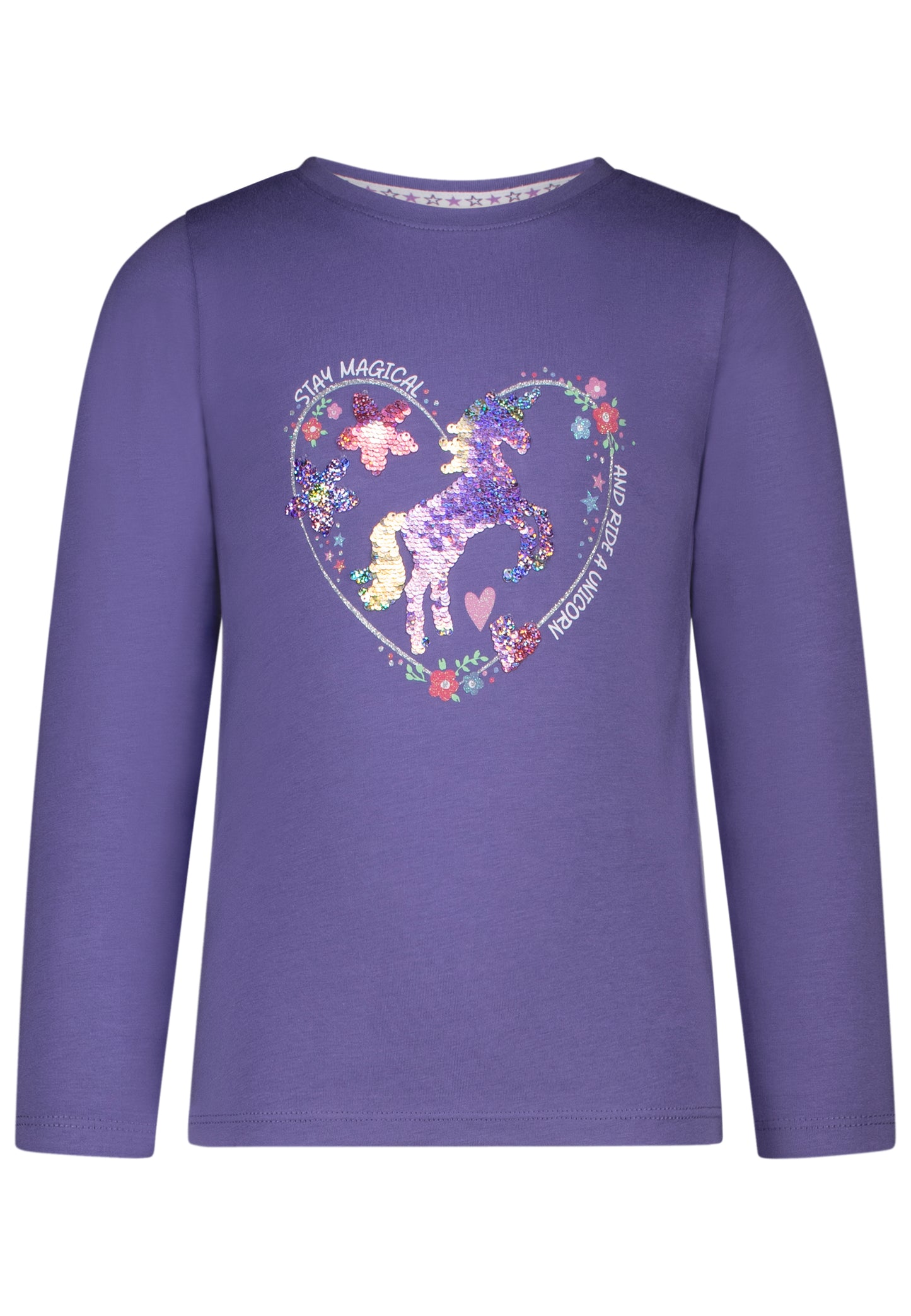 Salt and Pepper Langarmshirt Einhorn mit Wendepailletten
