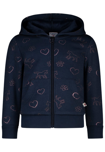 Salt and Pepper Thermo Sweatjacke mit Pferdeprint