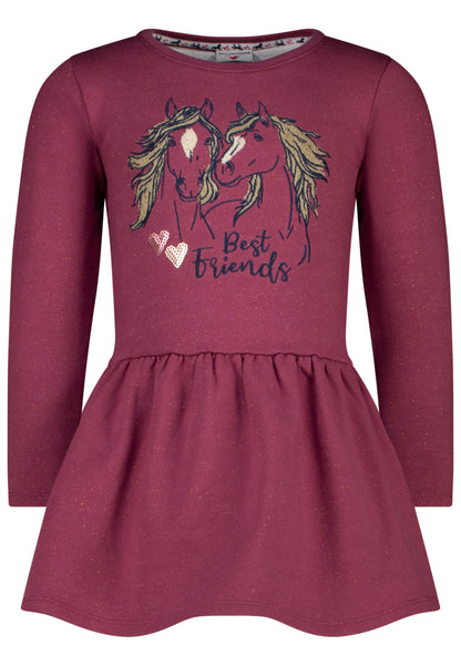 Salt and Pepper Sweatkleid mit Pferdeapplikation