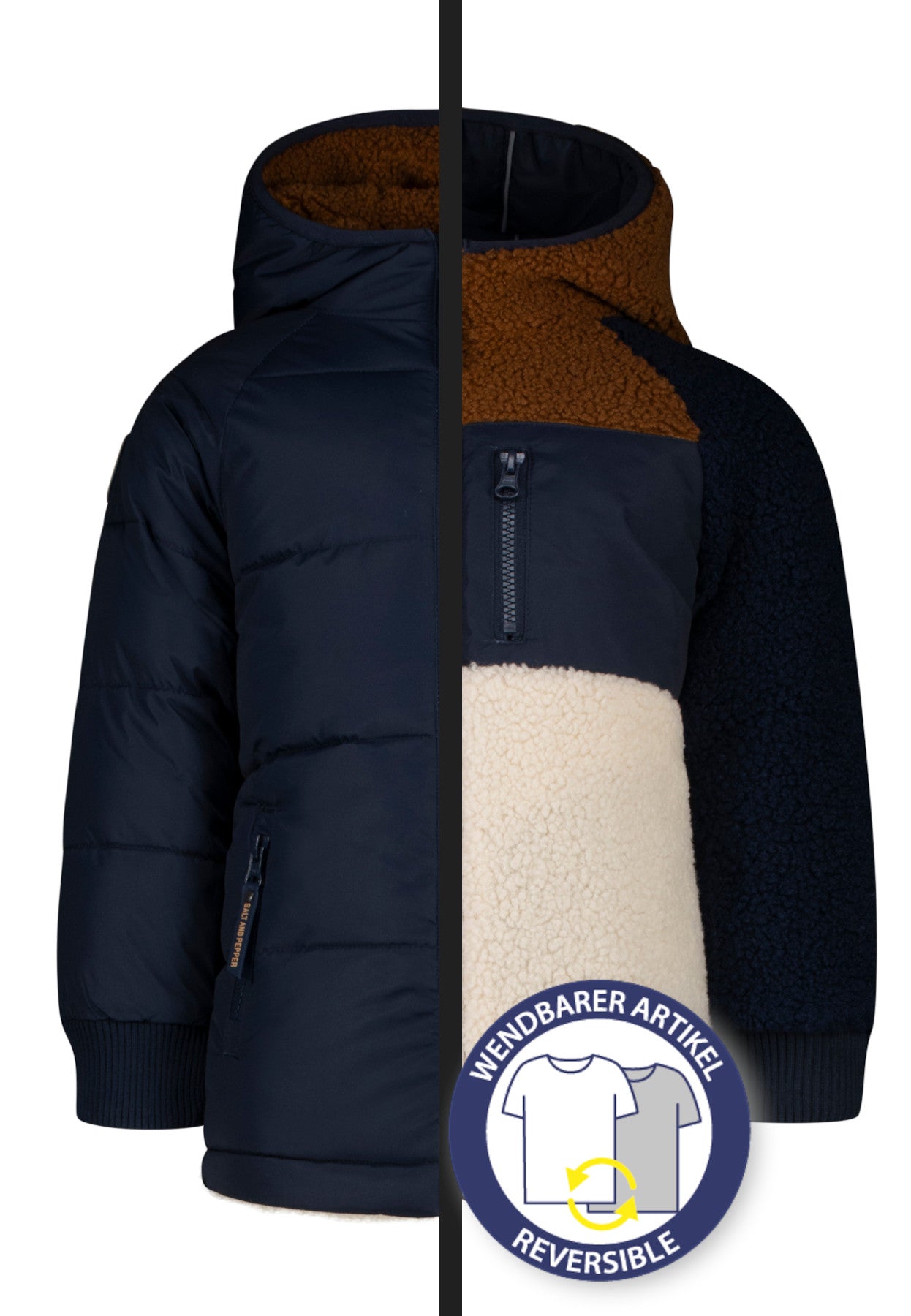 Salt and Pepper Winterjacke zum Wenden