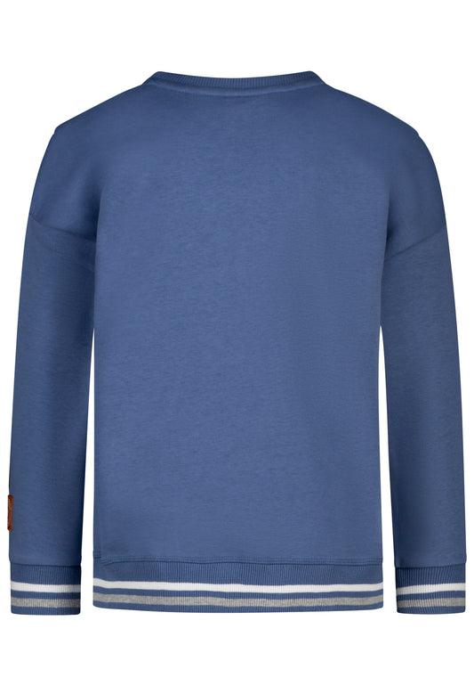 Salt and Pepper Sweatshirt mit Feuerwehr Print und Applikation