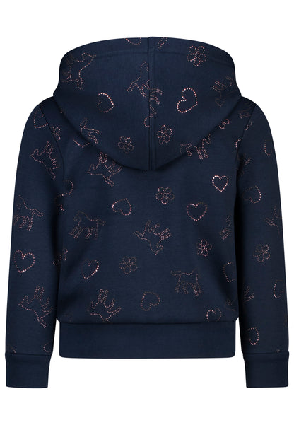Salt and Pepper Thermo Sweatjacke mit Pferdeprint