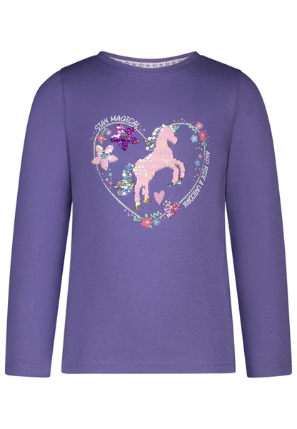 Salt and Pepper Langarmshirt Einhorn mit Wendepailletten