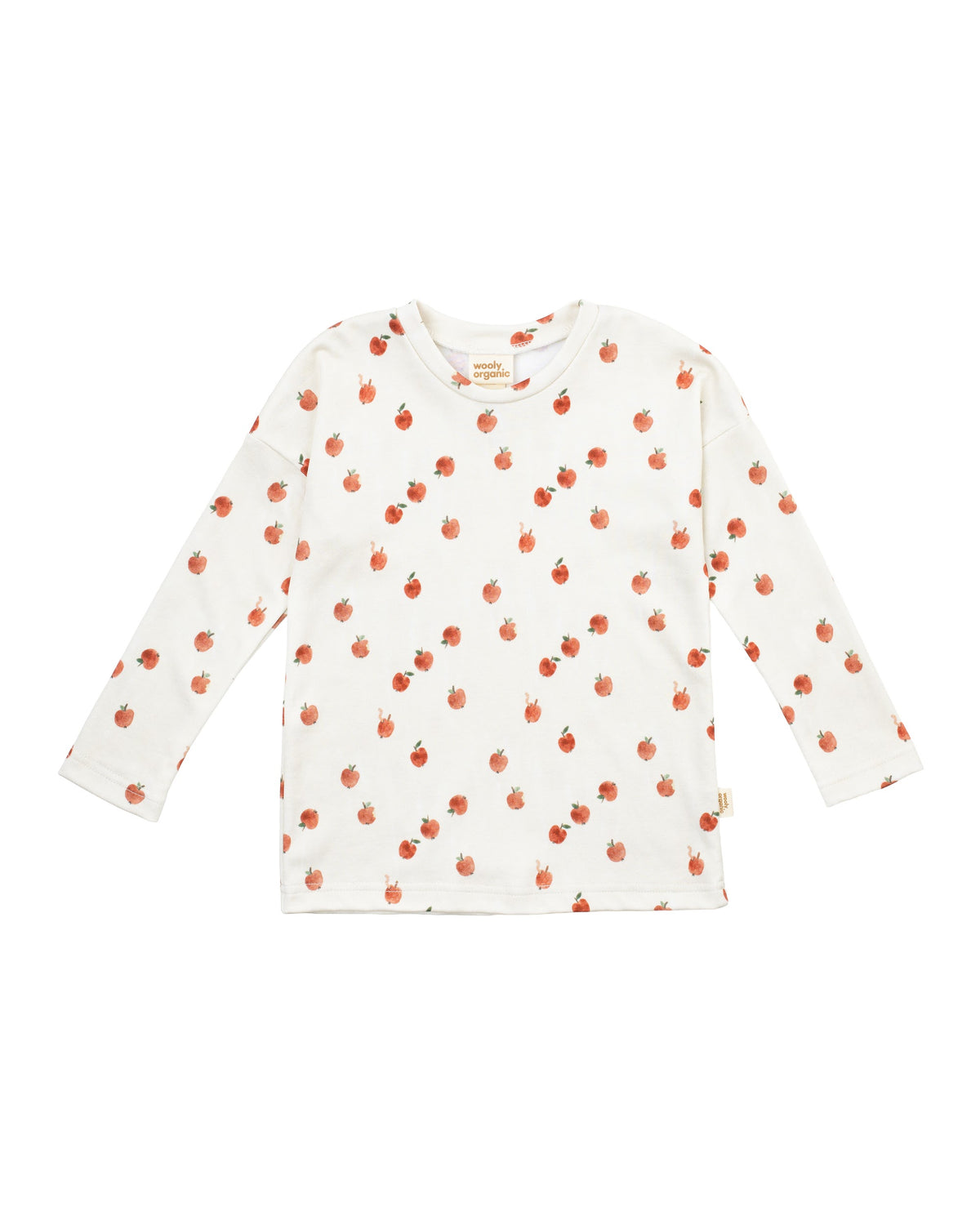 Wooly Organic Langarmshirt 'Pick a Apple' GOTS