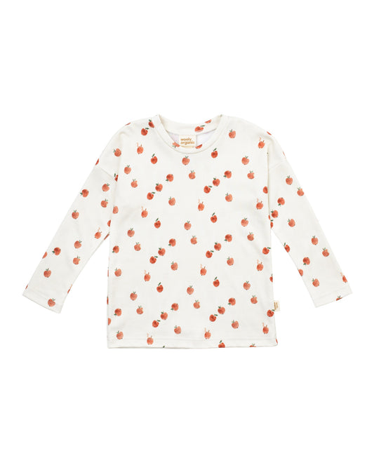 Wooly Organic Langarmshirt 'Pick a Apple' GOTS