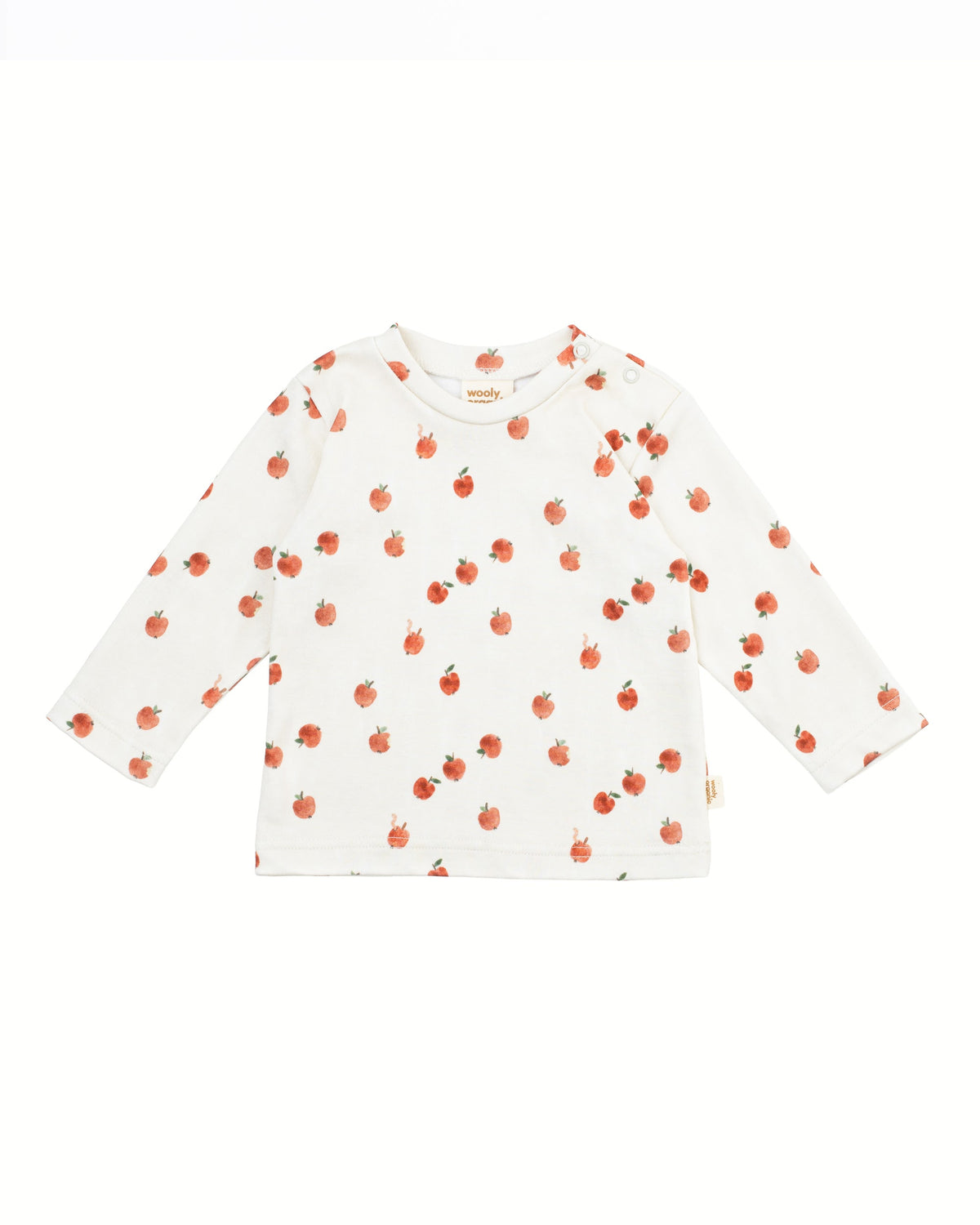 Wooly Organic Langarmshirt 'Pick a Apple' GOTS