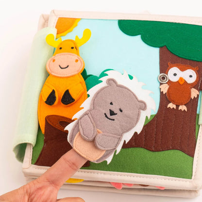 Jolly Designs Quiet Book Tierfreunde – Lernbuch Zuordnen & Tiere ab 1 Jahr
