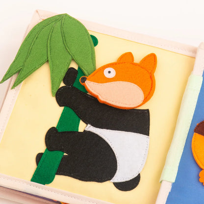 Jolly Designs Quiet Book Tierfreunde – Lernbuch Zuordnen & Tiere ab 1 Jahr