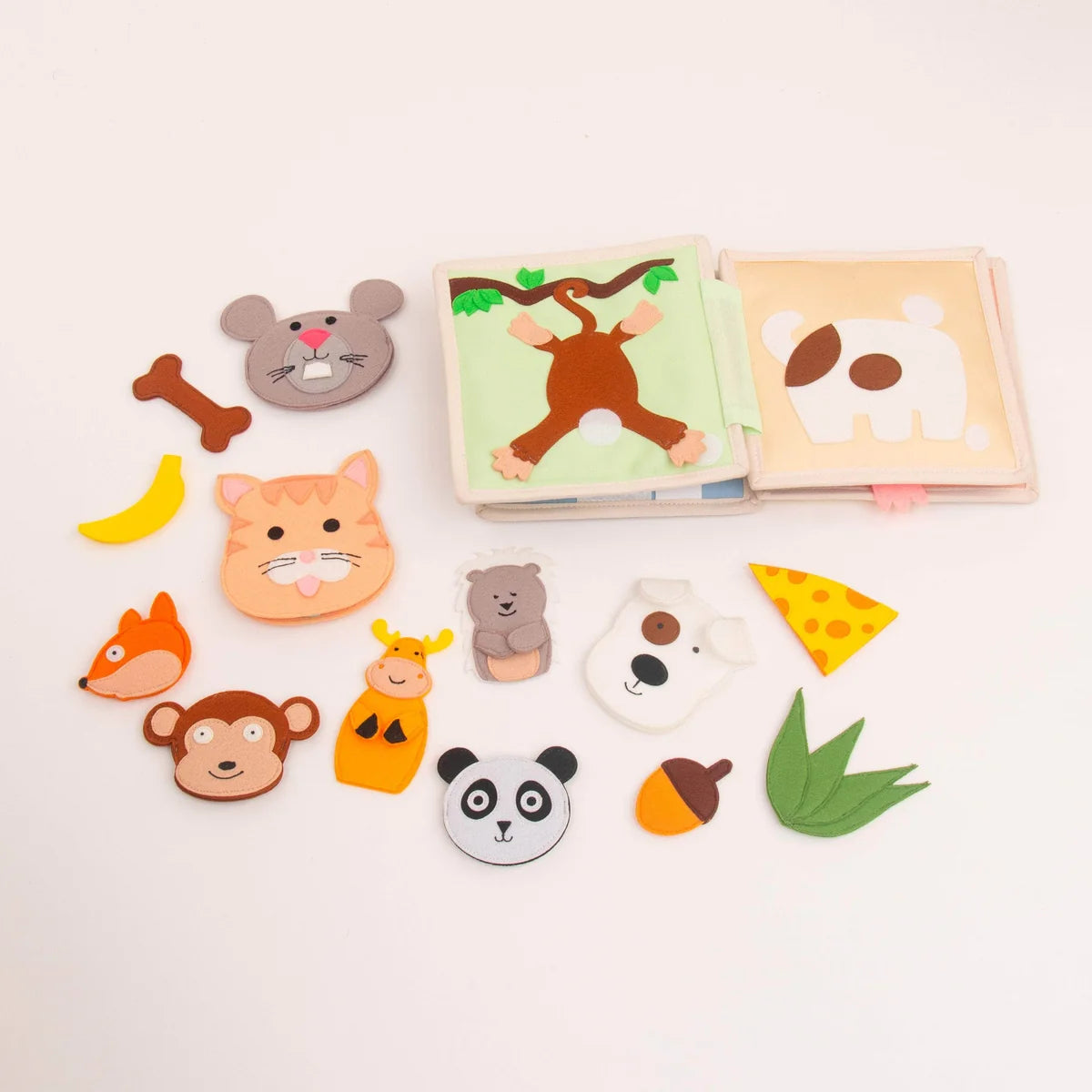 Jolly Designs Quiet Book Tierfreunde – Lernbuch Zuordnen & Tiere ab 1 Jahr