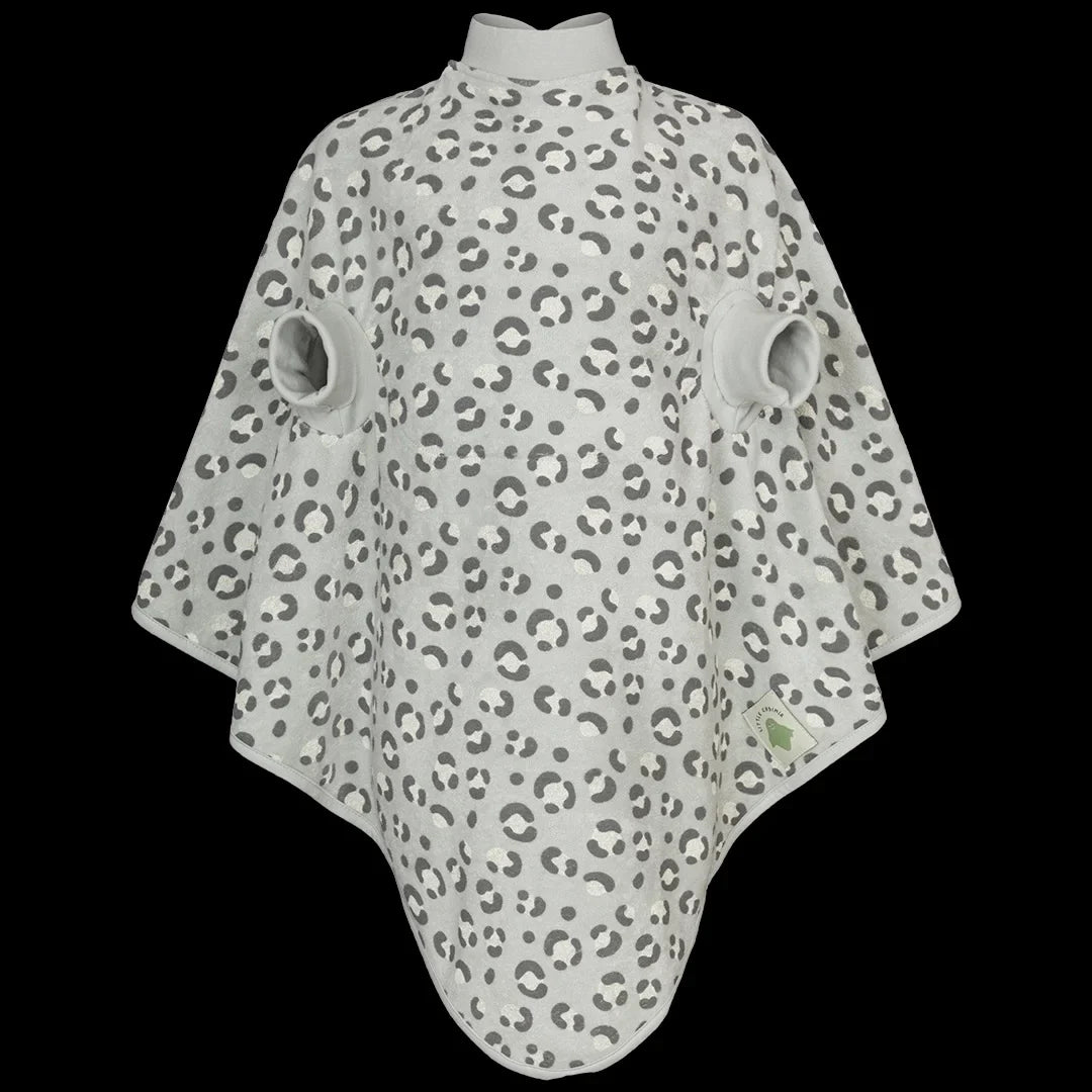 Little Casimir Lätzchen 'Boo' Frottee Leo Grey Waterproof