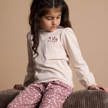 Minymo Langarmshirt mit Stickerei GOTS
