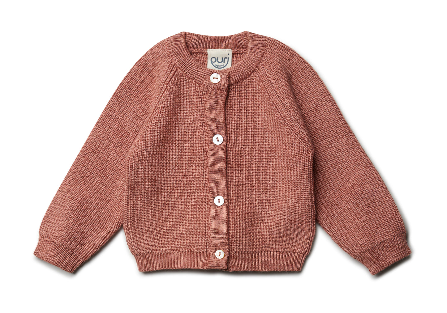 Puri Strickjacke Perlfangstrick aus Merinowolle und Seide