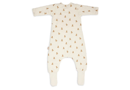 Jollein Schlafsack mit Füßen und abnehmbaren Ärmeln - Mini Teddy Bear TOG 2.5-3.5