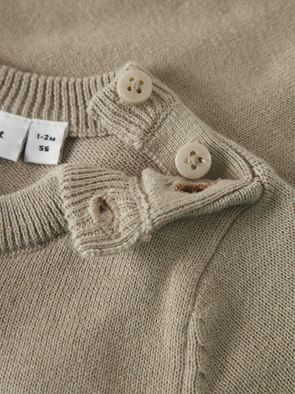 Name it Strickpullover mit Bärgesicht aus Bio-Baumwolle