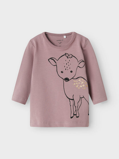 Name it Langarmshirt mit Rehprint