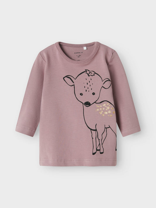 Name it Langarmshirt mit Rehprint