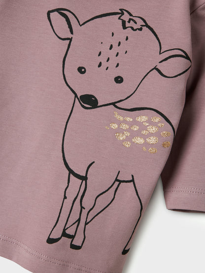 Name it Langarmshirt mit Rehprint