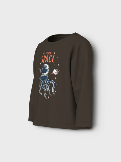 Name it Langarmshirt mit Oktopus-Print aus Bio-Baumwolle