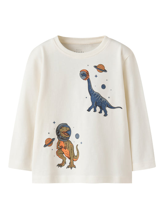 Name it Langarmshirt mit Dino-Print aus Bio-Baumwolle