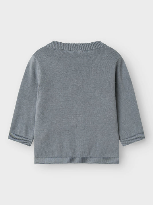 Name it Strickpullover mit Bärgesicht aus Bio-Baumwolle