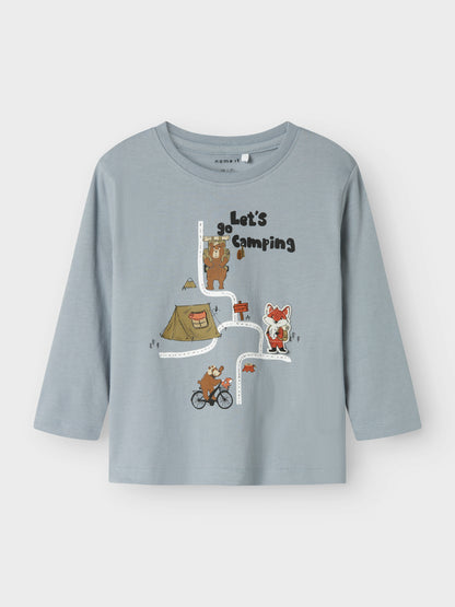 Name it Langarmshirt 'Let's camping'