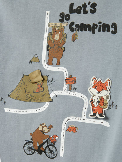 Name it Langarmshirt 'Let's camping'