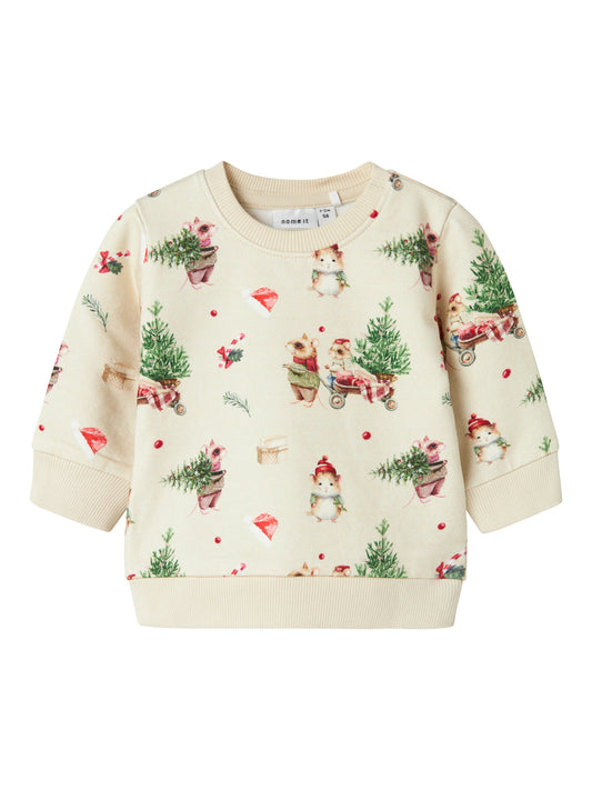 Name it Sweatshirt Weihnachten aus Bio-Baumwolle