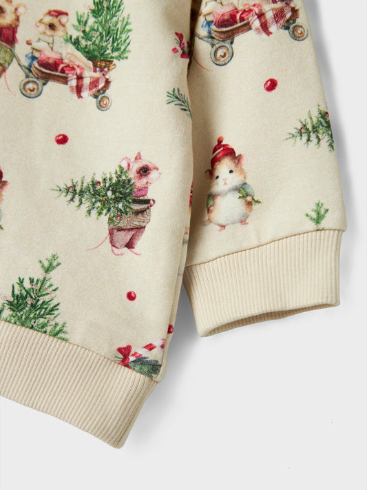 Name it Sweatshirt Weihnachten aus Bio-Baumwolle