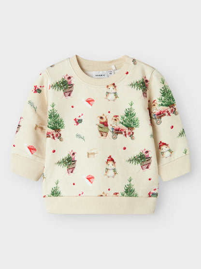 Name it Sweatshirt Weihnachten aus Bio-Baumwolle