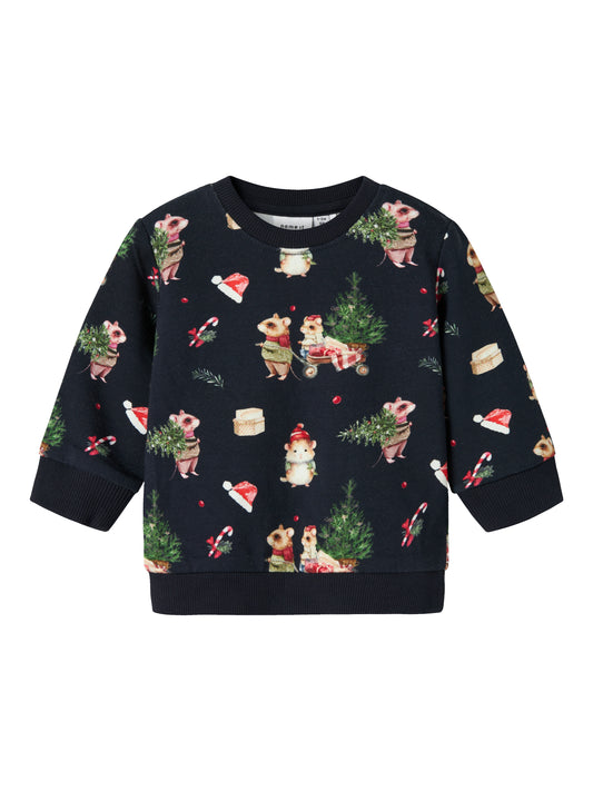 Name it Sweatshirt Weihnachten aus Bio-Baumwolle
