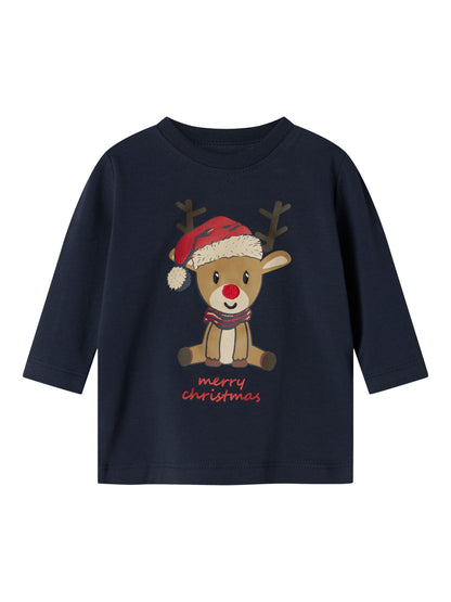 Name it Langarmshirt Weihnachten aus Bio-Baumwolle