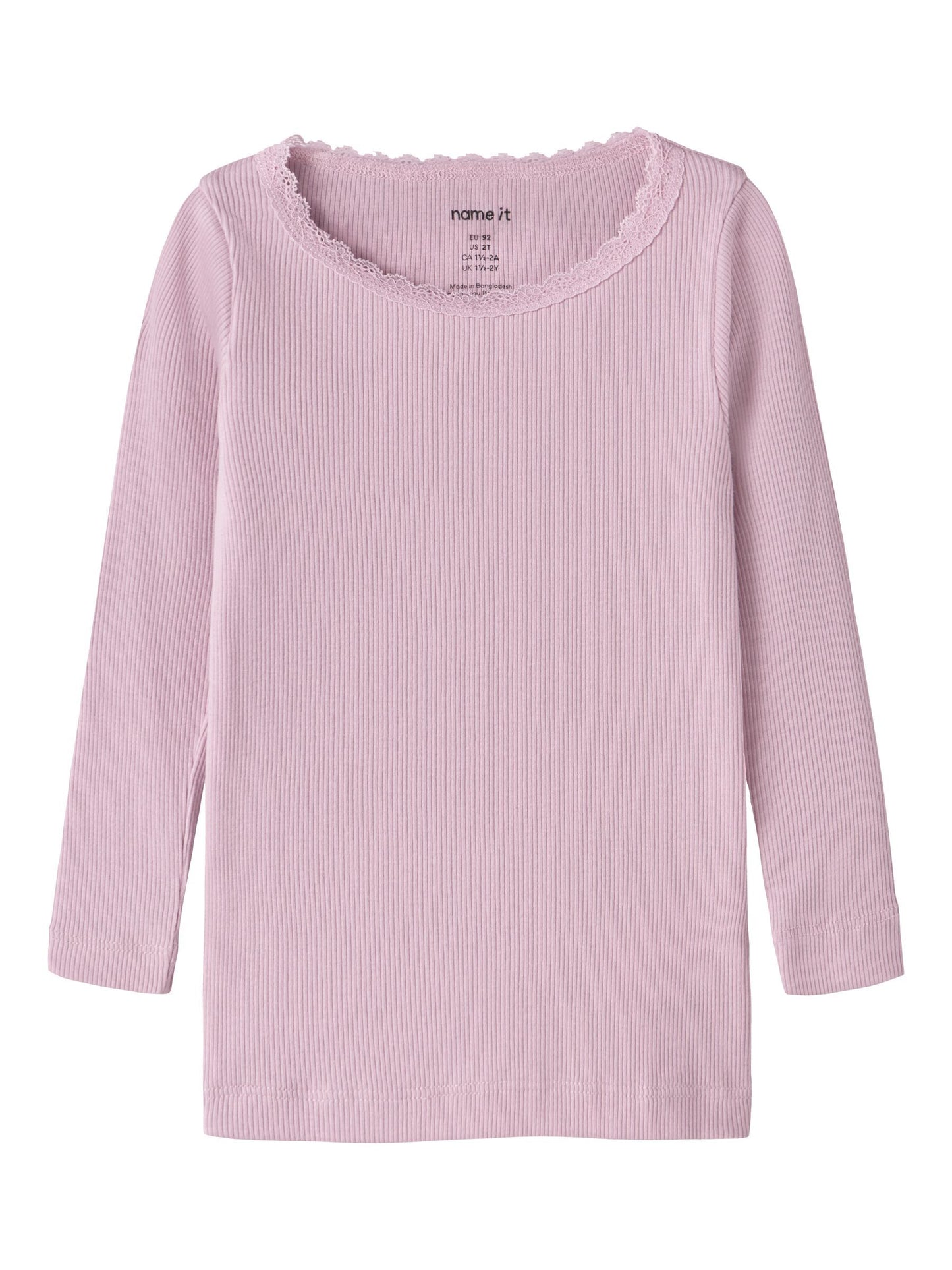 Name it Langarmshirt Basic mit Spitze