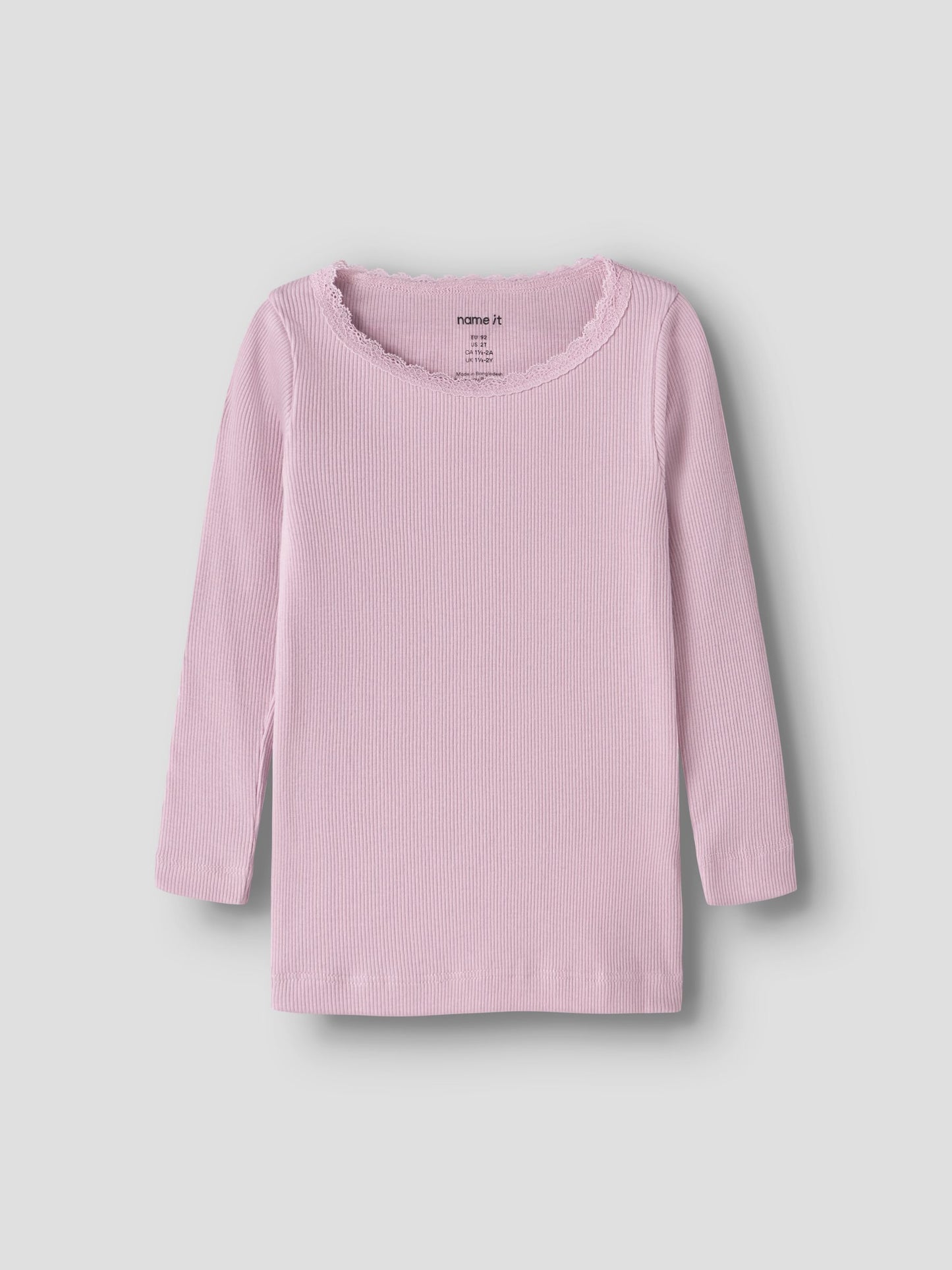 Name it Langarmshirt Basic mit Spitze