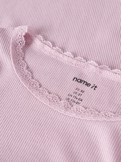 Name it Langarmshirt Basic mit Spitze