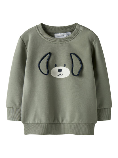 Name it Sweatshirt mit Hundeprint aus Bio-Baumwolle