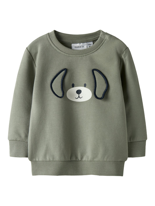 Name it Sweatshirt mit Hundeprint aus Bio-Baumwolle