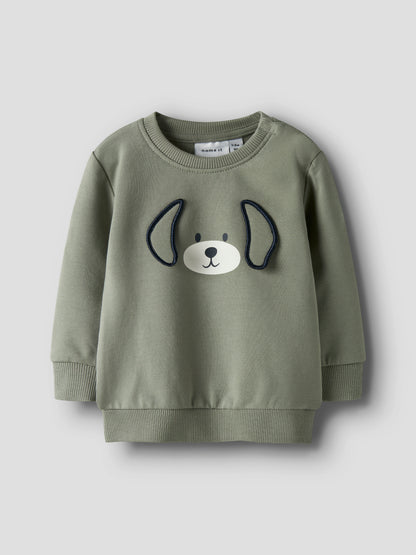 Name it Sweatshirt mit Hundeprint aus Bio-Baumwolle
