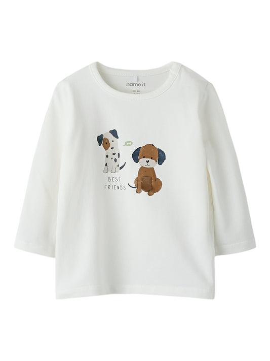 Name it Langarmshirt mit Hundeprint aus Bio-Baumwolle