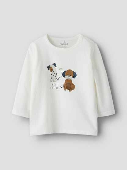 Name it Langarmshirt mit Hundeprint aus Bio-Baumwolle