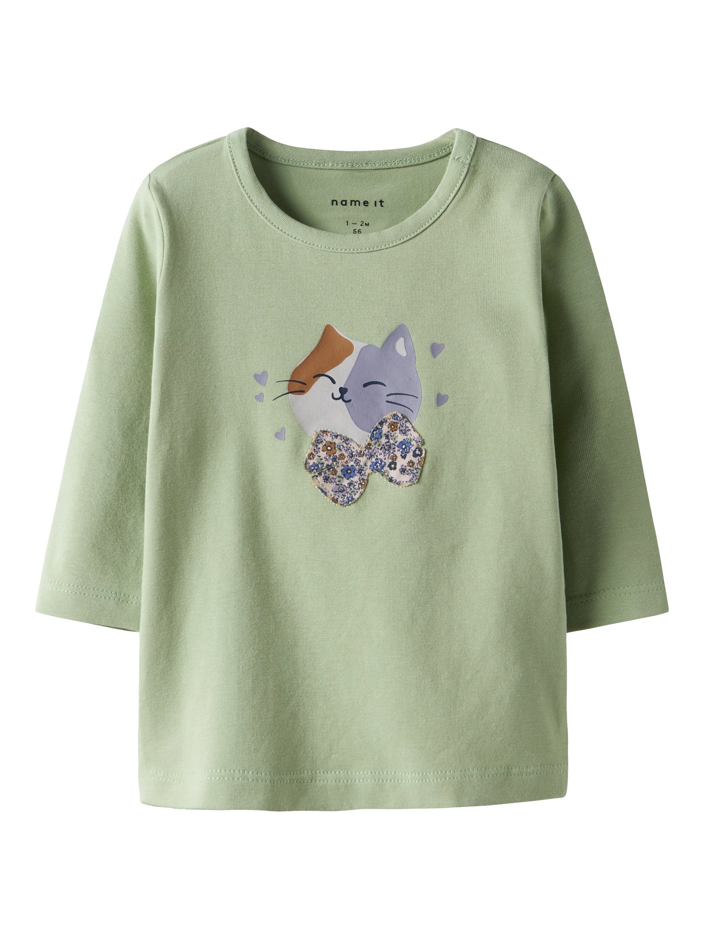 Name it Langarmshirt mit Katzenprint aus Bio-Baumwolle