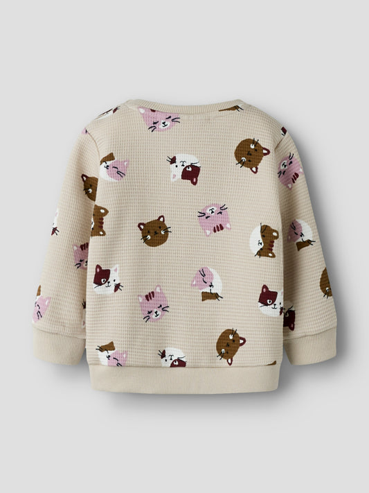 Name it Sweatshirt mit Katzenprint aus Bio-Baumwolle