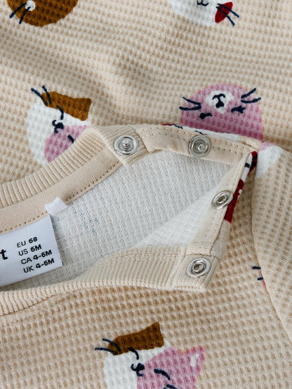 Name it Sweatshirt mit Katzenprint aus Bio-Baumwolle