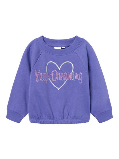 Name it Sweatshirt mit Glitzerherz