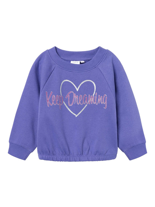 Name it Sweatshirt mit Glitzerherz