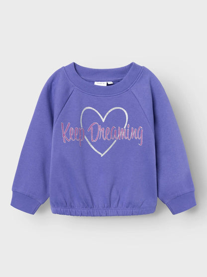 Name it Sweatshirt mit Glitzerherz