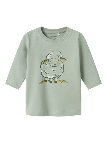 Name it Langarmshirt mit Schäfchenprint aus Bio-Baumwolle