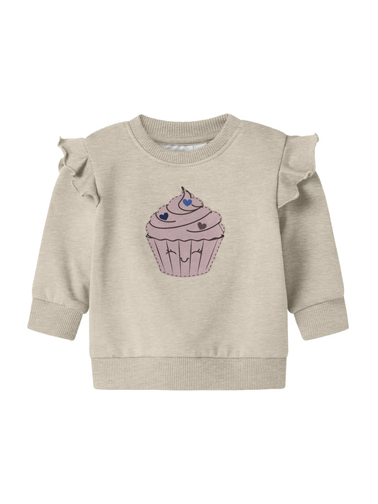 Name it Sweatshirt mit Cupcake-Applikation