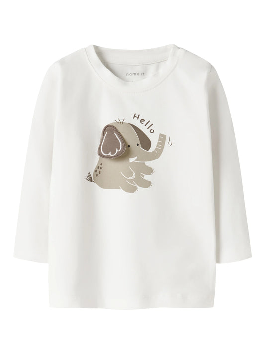Name it Langarmshirt mit Elefant aus Bio-Baumwolle